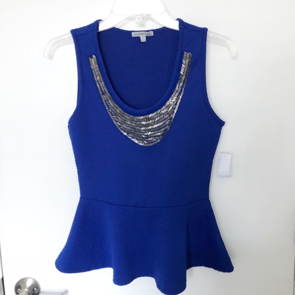 Sleeveless peplum top Charlotte Russe